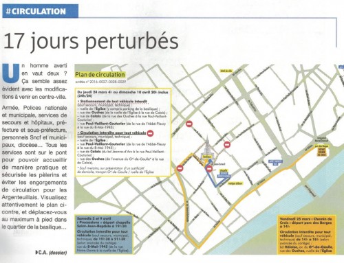 Impossible de venir en voiture à l’agence : Du 25 Mars au 10 avril 2016